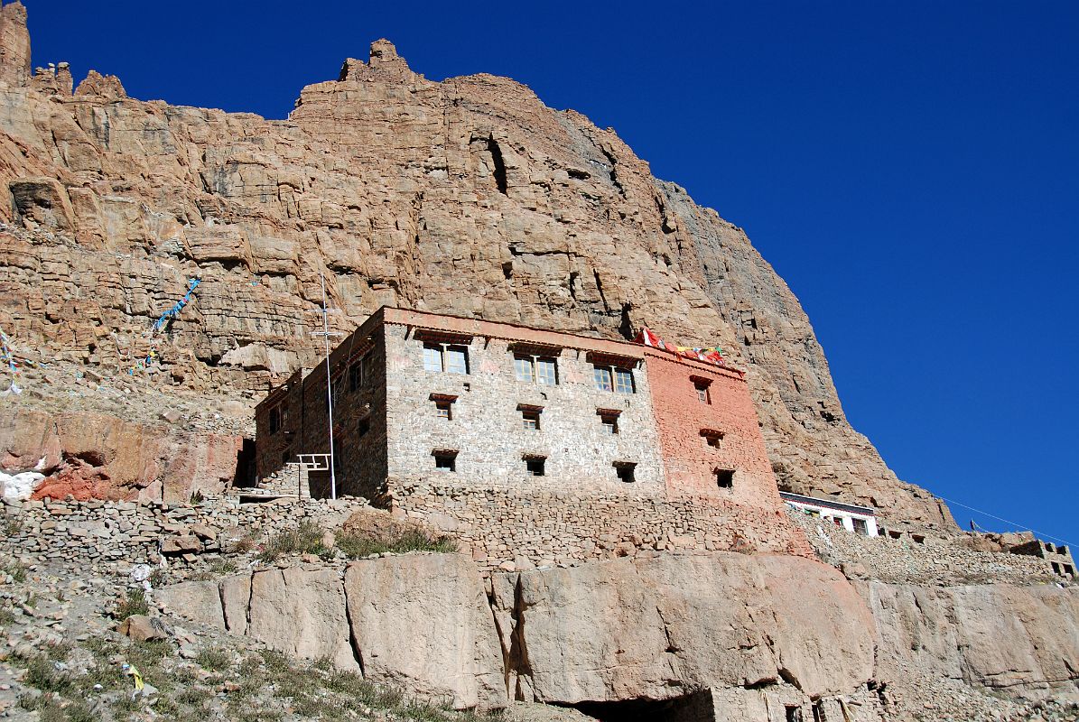 10 Chuku Nyenri Gompa Perched High Above The Valley Floor On The West Side Of The Lha Chu On Mount Kailash Outer Kora After climbing for 20 minutes through a maze of boulders, I reach Chuku (or Nyenri) Gompa (4865m, 09:36), perched high above the valley floor on the hillside to the west.